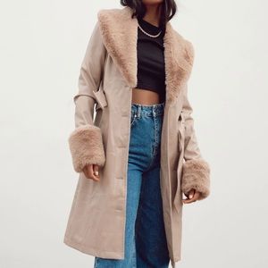 Brooklyn long coat in tan